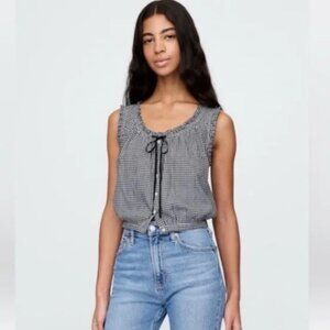 Gap x Doen Gingham Cropped Tank size XS NWOT